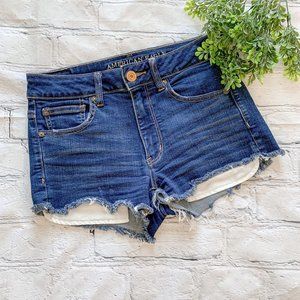 American Eagle Hi Rise Shortie Jean Shorts | 6